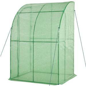 Outsunny 4.69-ft L x 3.88-ft W x 6.96-ft H Green Lean-To Greenhouse