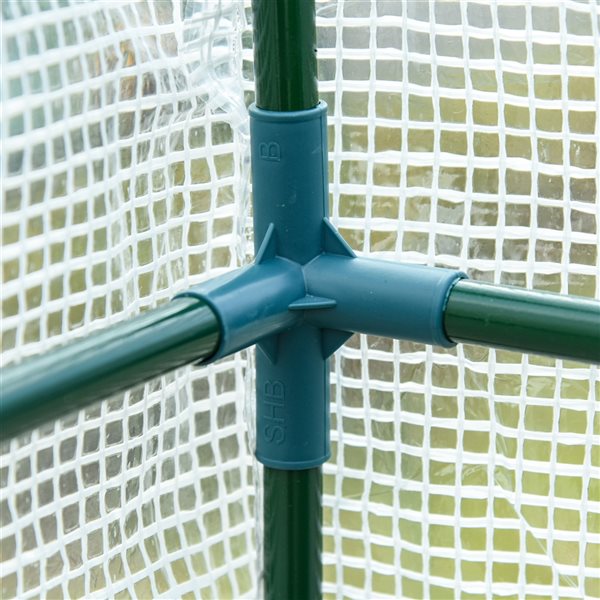 Outsunny 6.56-ft L x 3.27-ft W x 6.98-ft H White Lean-To Greenhouse