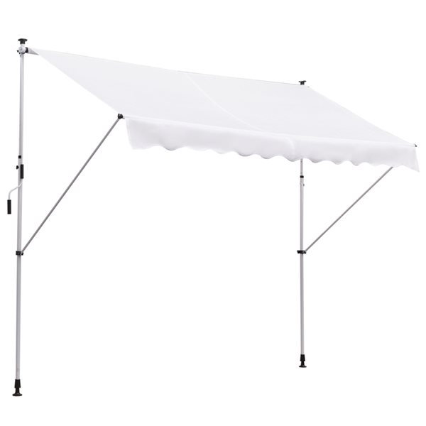 Outsunny 9.8-ft x 4.9-ft White Window/Door Manual Retraction Awning