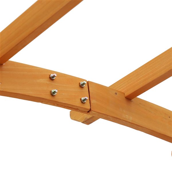 Outsunny 5.3-ft W x 7.5-ft H Brown Wood Garden Arbour