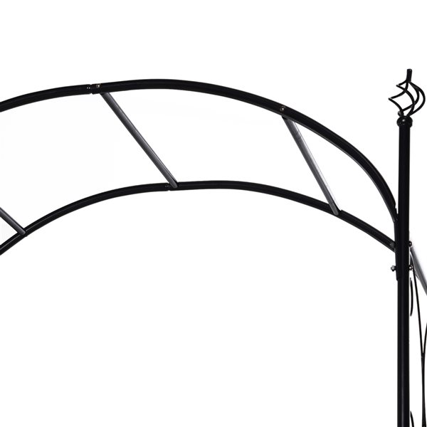Outsunny 3.5-ft W x 7.1-ft H Black Garden Arbour