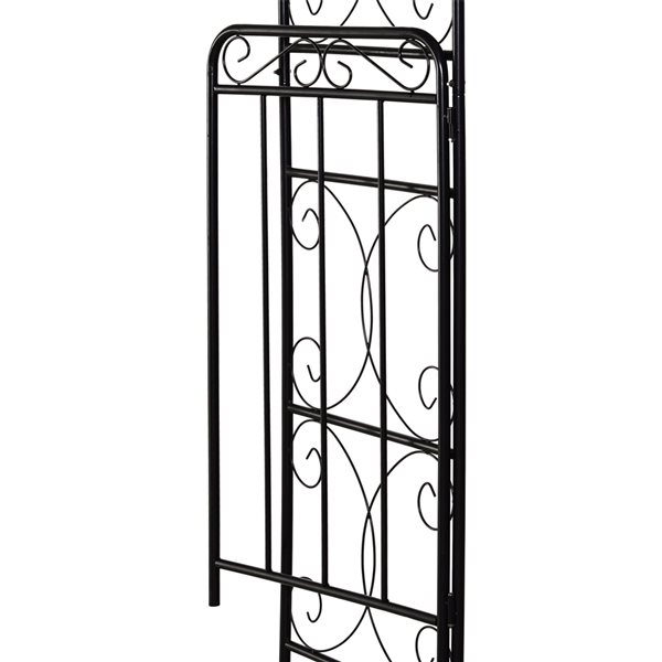Outsunny 3.5-ft W x 7.1-ft H Black Garden Arbour