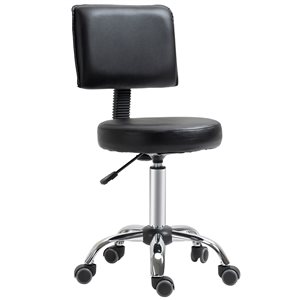 Homcom Black Contemporary Adjustable Height Swivel Task Chair