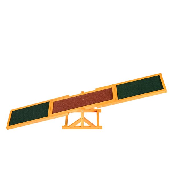 Pawhut Yellow Dog Park Seesaw Platform