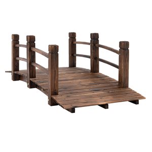 Outsunny 5-ft Brown Cedar Garden Bridge