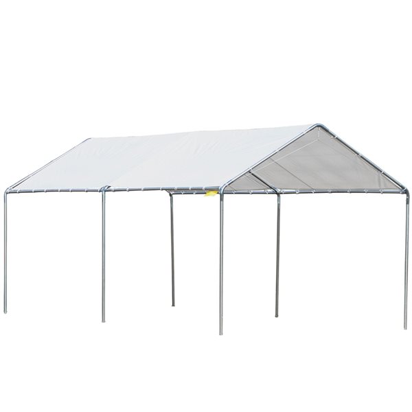 Outsunny 19.5-ft x 9.5-ft White Vehicle Canopy Tent