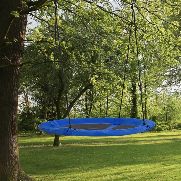 Outsunny Blue Metal Kids Swing