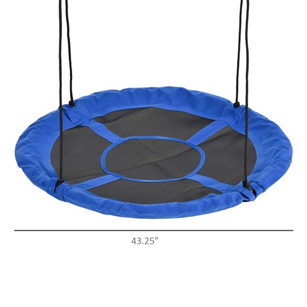 Outsunny Blue Metal Kids Swing