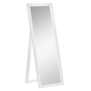 HomCom 59-in L x 20.75-in W Rectangle White Framed Floor Mirror