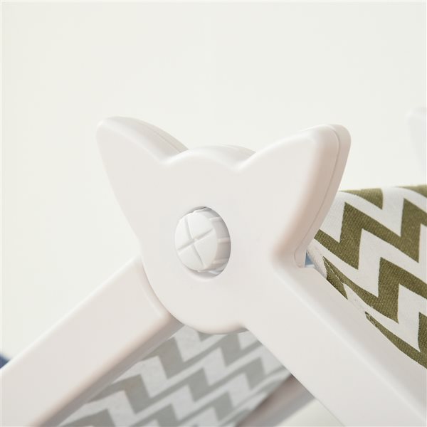 Qaba Light Blue Rectangular Kids Bookshelf with Storage