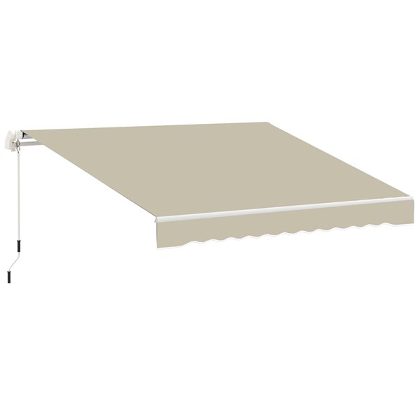 Outsunny 12-ft x 10-ft Retractable Cream Awning Fabric Replacement with UV Protection