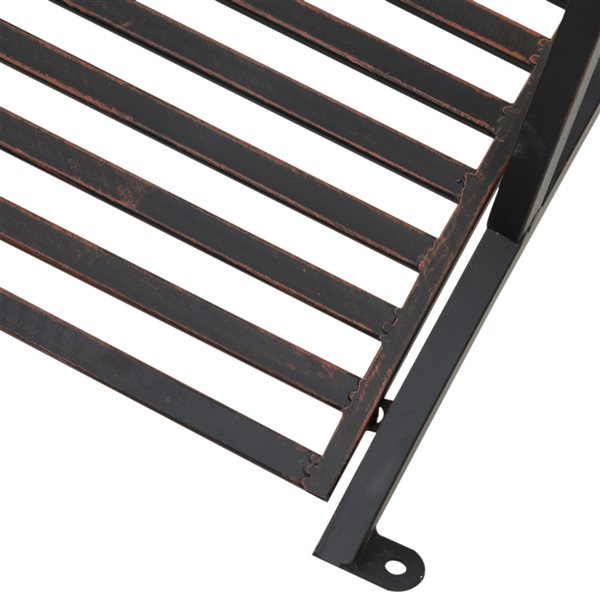 Outsunny 3.94-ft Black Metal Garden Bridge