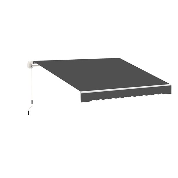 Outsunny 10-ft x 8-ft Retractable Grey Awning Fabric Replacement with UV Protection