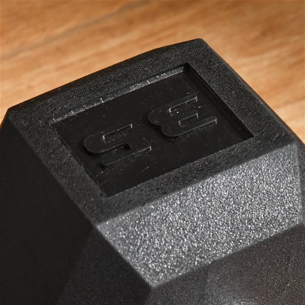 Soozier 35-lb Black Rubber Dumbbell