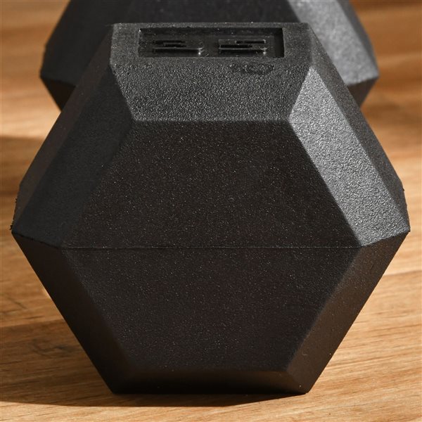 Soozier 35-lb Black Rubber Dumbbell