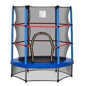 Outsunny 55-ft Hexagon Blue Kids Trampoline