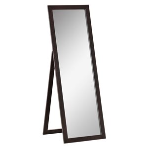 Miroir plain-pied HomCom rectangulaire de 59 po x 20,75 po avec cadre brun