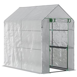 Outsunny 6.10-ft L x 3.94-ft W x 6.23-ft H Greenhouse