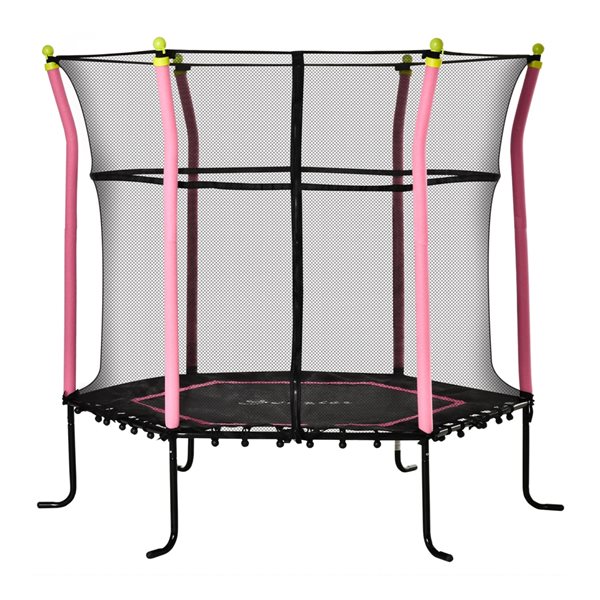 Soozier 63.5-ft Hexagon Pink Kids Trampoline