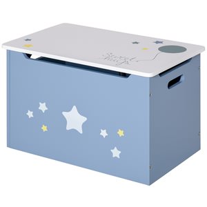 Qaba Blue Rectangular Toy Box