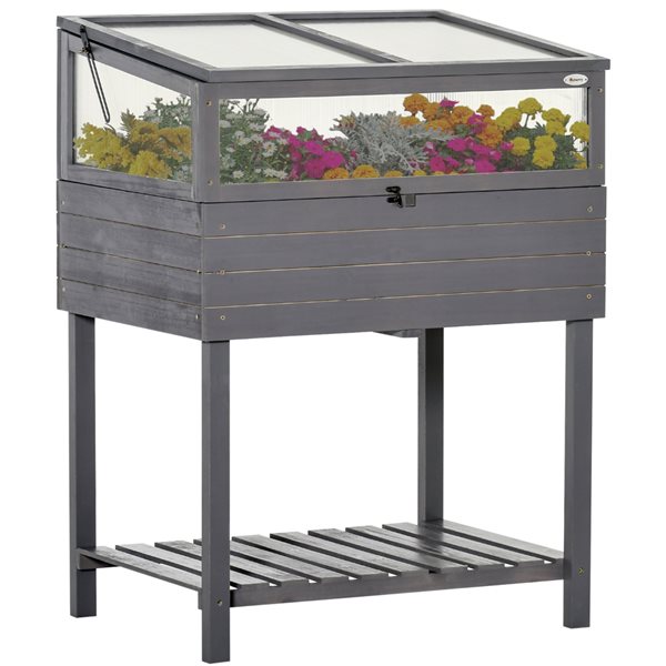 Outsunny 2.63-ft L x 1.96-ft W x 3.58-ft H Raised Garden Bed