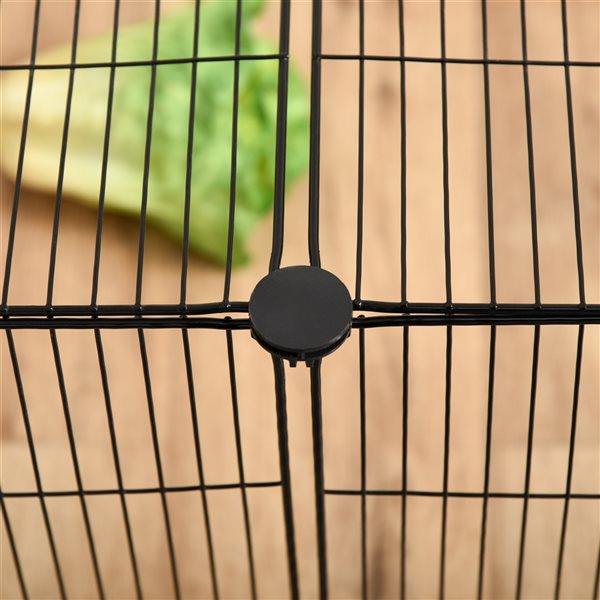 PawHut 13.75-in x 13.75-in Black Wire Indoor/Outdoor Playpen