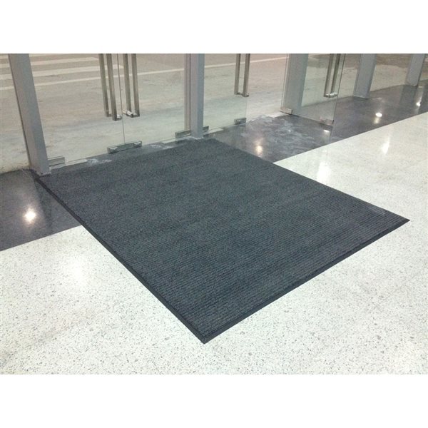 Turin Power Mat Plus Grey Rectangular Indoor Door Mat