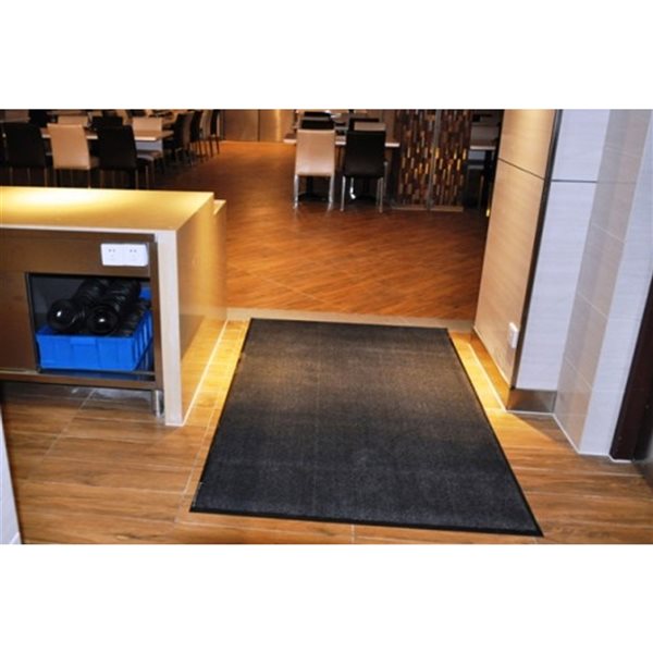 Tapis d'entrée Power Mat pour l'intérieur 3 pi x 10 pi gris rectangulaire par Turin