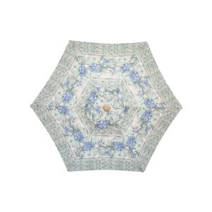 Parasol de style marché 84 po Bozanto imprimé vert avec fleurs mauves