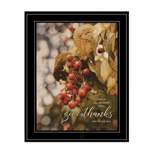 Trendy Decor 4 U Bittersweet 19-in H x 15-in W Landscapes Wood Print with Black Frame