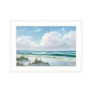 Trendy Decor 4 U Beach 15-in H x 21-in W Coastal Wood Print with White Frame
