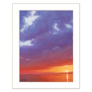 Trendy Decor 4 U Certain Glow 19-in H x 15-in W Landscapes Wood Print with White Frame