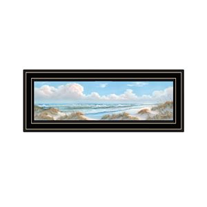 Trendy Decor 4 U Seascape I 9-in H x 21-in W Coastal Wood Print with Black Frame
