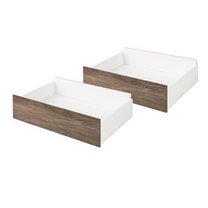 Prepac Select Drifted Grey Wheeled Composite Wood Drawer (2-Pack)