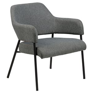 Chaise d'appoint moderne Lima par Scancom en mélange de polyester gris