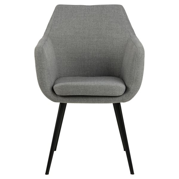 Scancom Nora Contemporary Synthetic Upholstered Arm Chair with Metal ...