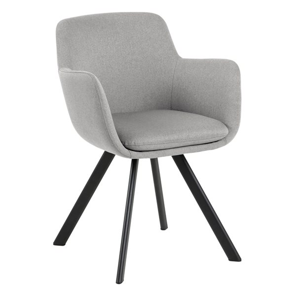 Scancom Lisa Contemporary Synthetic Upholstered Arm Chair with Metal Frame