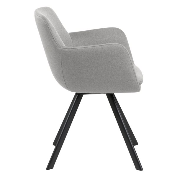 Scancom Lisa Contemporary Synthetic Upholstered Arm Chair with Metal Frame