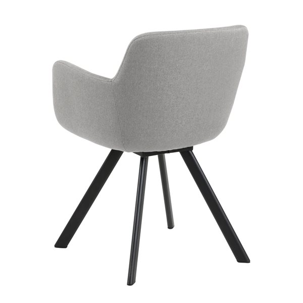 Scancom Lisa Contemporary Synthetic Upholstered Arm Chair with Metal Frame