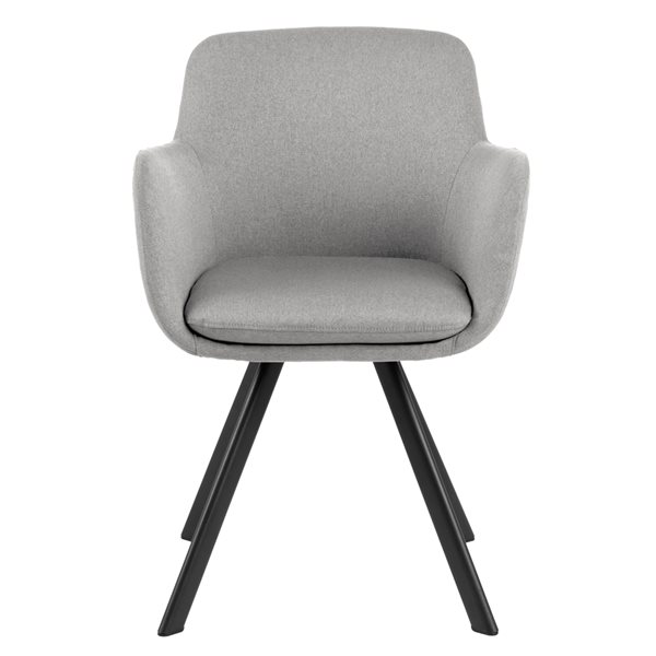 Scancom Lisa Contemporary Synthetic Upholstered Arm Chair with Metal Frame
