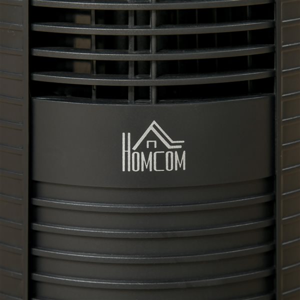 Tour de ventilation HOMCOM d'intérieur 3 vitesses à oscillation noir de 12,5 po