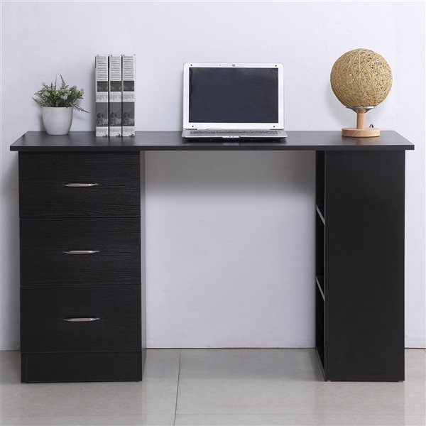 HomCom 47.25-in Modern/Contemporary Black Computer Desk