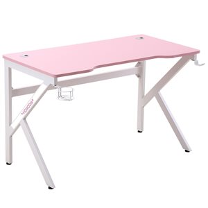 HomCom 47.25-in Pink Modern/Contemporary Computer Desk