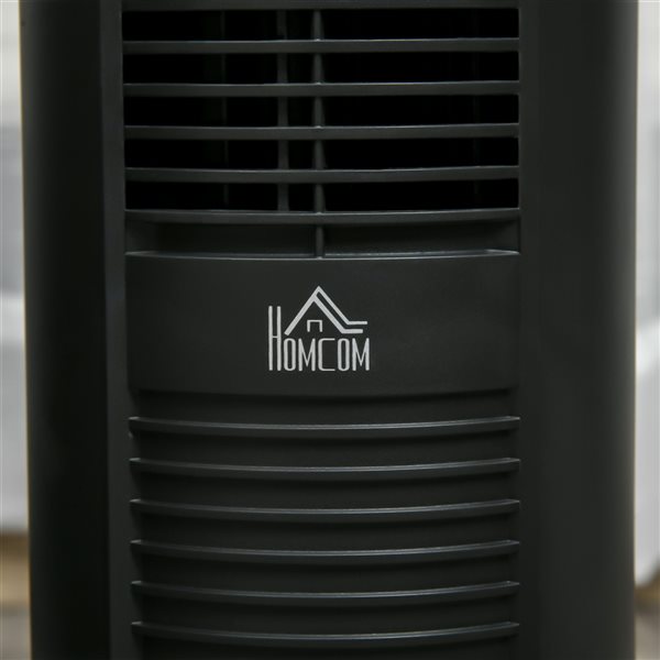 HomCom 12.5-in 3-speed Black Indoor Oscillation Tower Fan