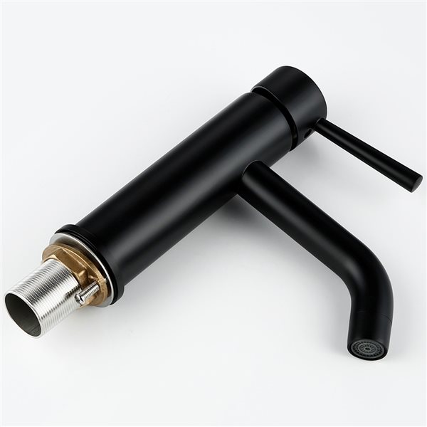 Clihome Matte Black 1-handle Single Hole Bathroom Sink Faucet