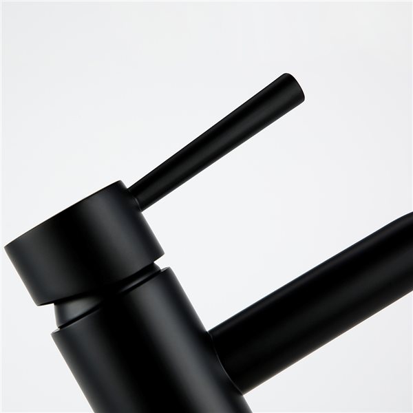 Clihome Matte Black 1-handle Single Hole Bathroom Sink Faucet