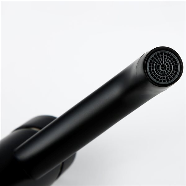 Clihome Matte Black 1-handle Single Hole Bathroom Sink Faucet