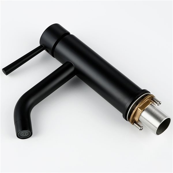 Clihome Matte Black 1-handle Single Hole Bathroom Sink Faucet
