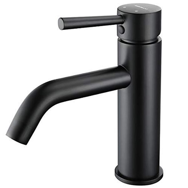 Clihome Matte Black 1-handle Single Hole Bathroom Sink Faucet