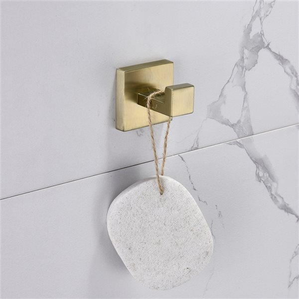 Clihome 4-piece Decorative Bathroom Hardware Set in Brushed Gold